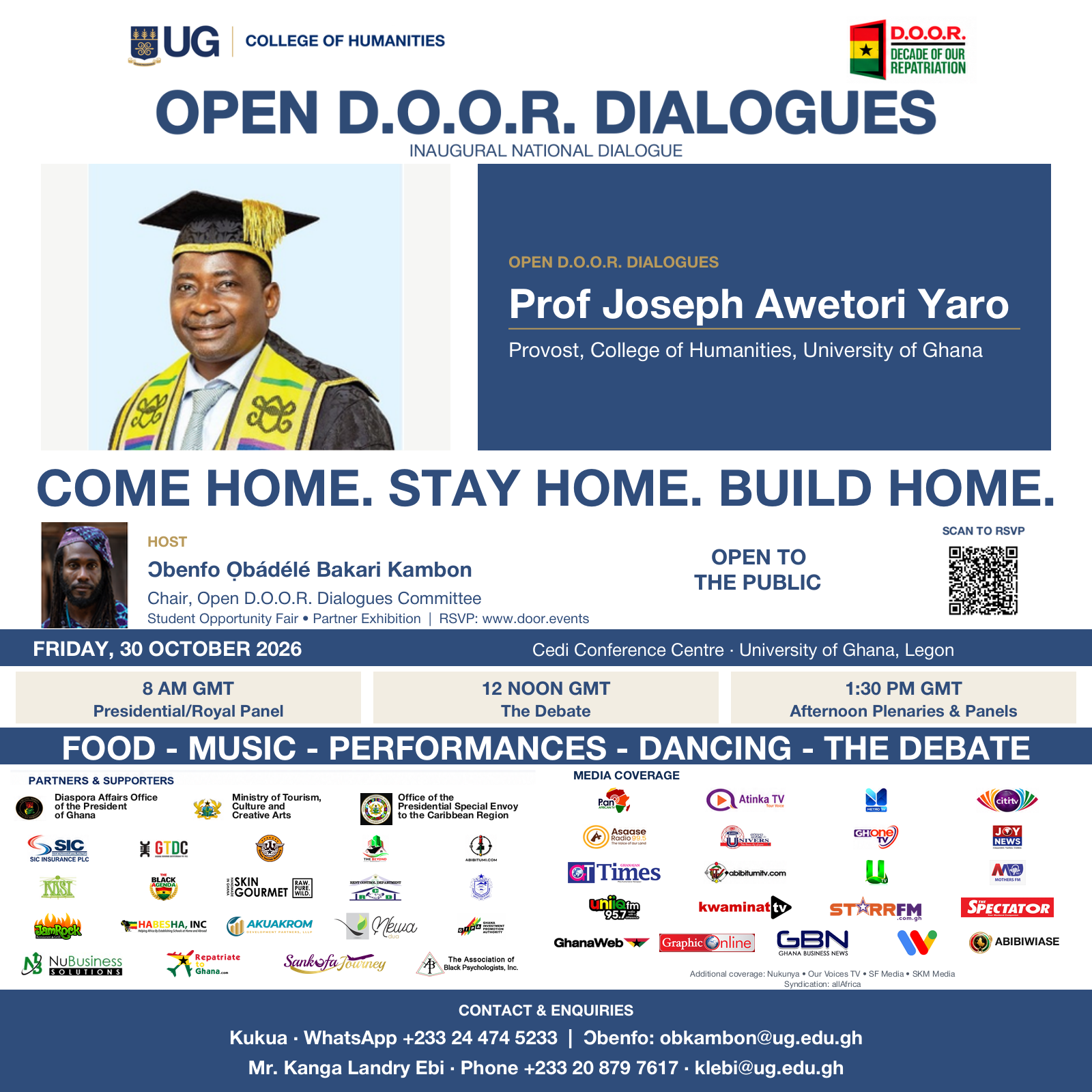 Read more about the article 7 days left — Open D.O.O.R. Dialogues with Prof. Joseph Awetori Yaro